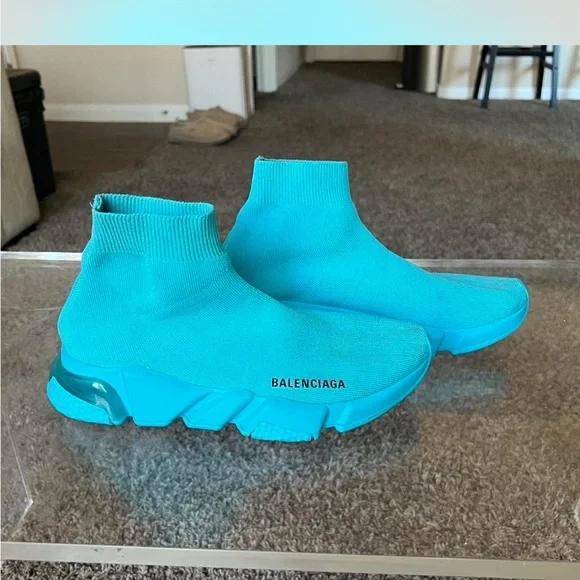 Balenciaga Shoes Balenciaga Womens Blue Speed Trainers Poshmark